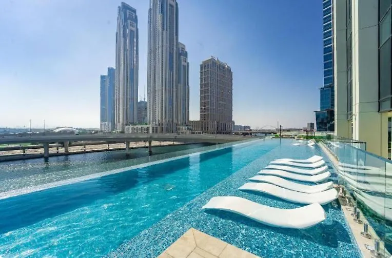 アパート 26- Luxury Waterfront 2Br With Infinity Pool Near Burj Khalifa And Dubai Mall